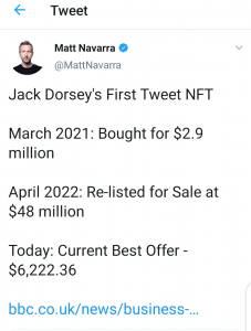 Jack Dorsey's first tweet